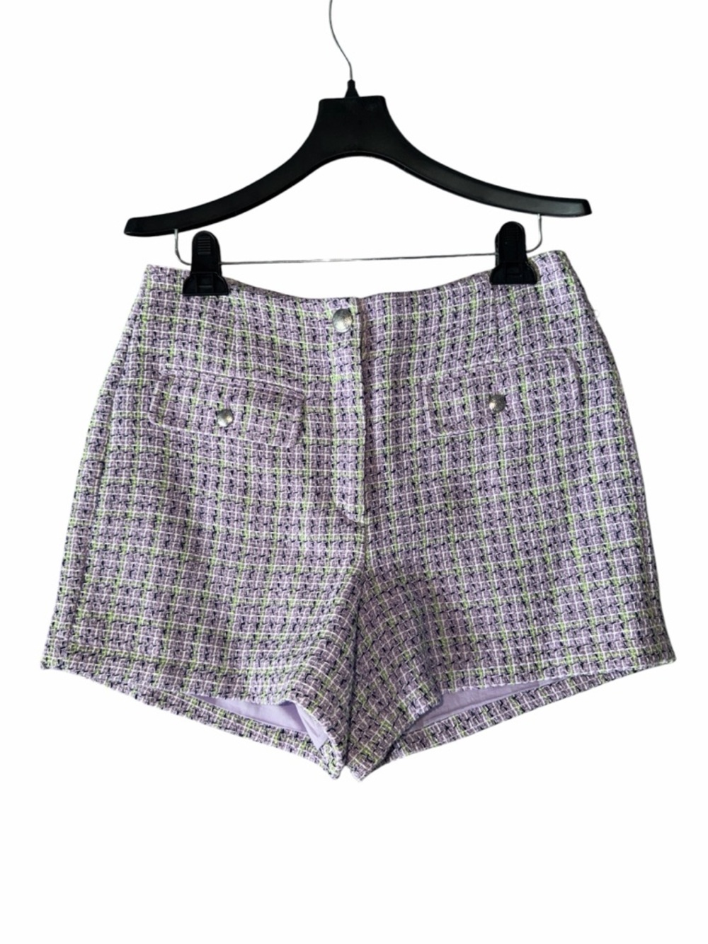 LOFT Purple Tweed Shorts Size 6 NEW NWT High Waisted Size 6 NWT - Picture 5 of 11